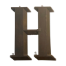 Lettre H en fer forgé