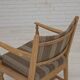 1970s, pair of Scandinavian armchairs, furniture wool, solid oak wood.