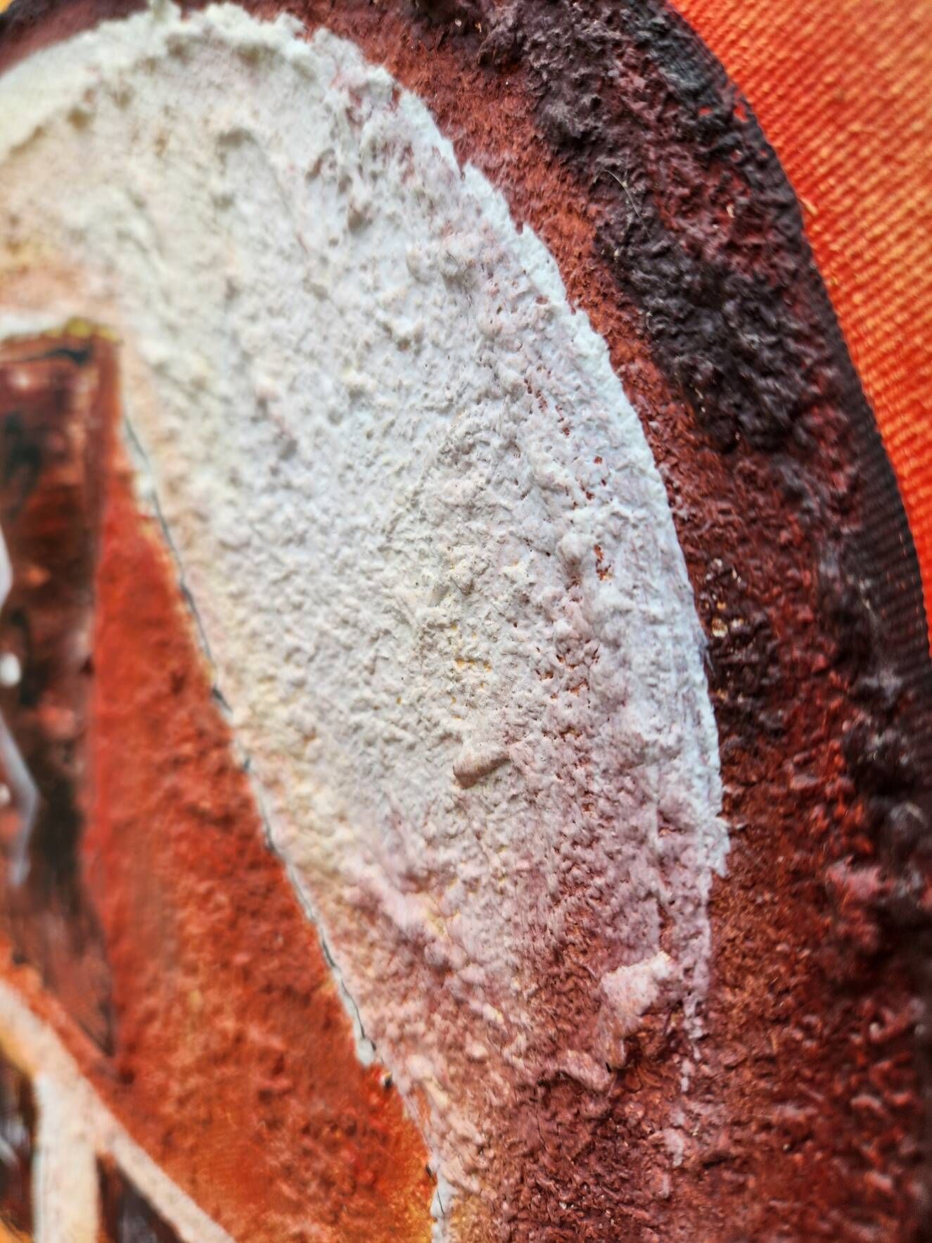 Large contemporary abstract painting signed Beyond Knowledge... the Universe