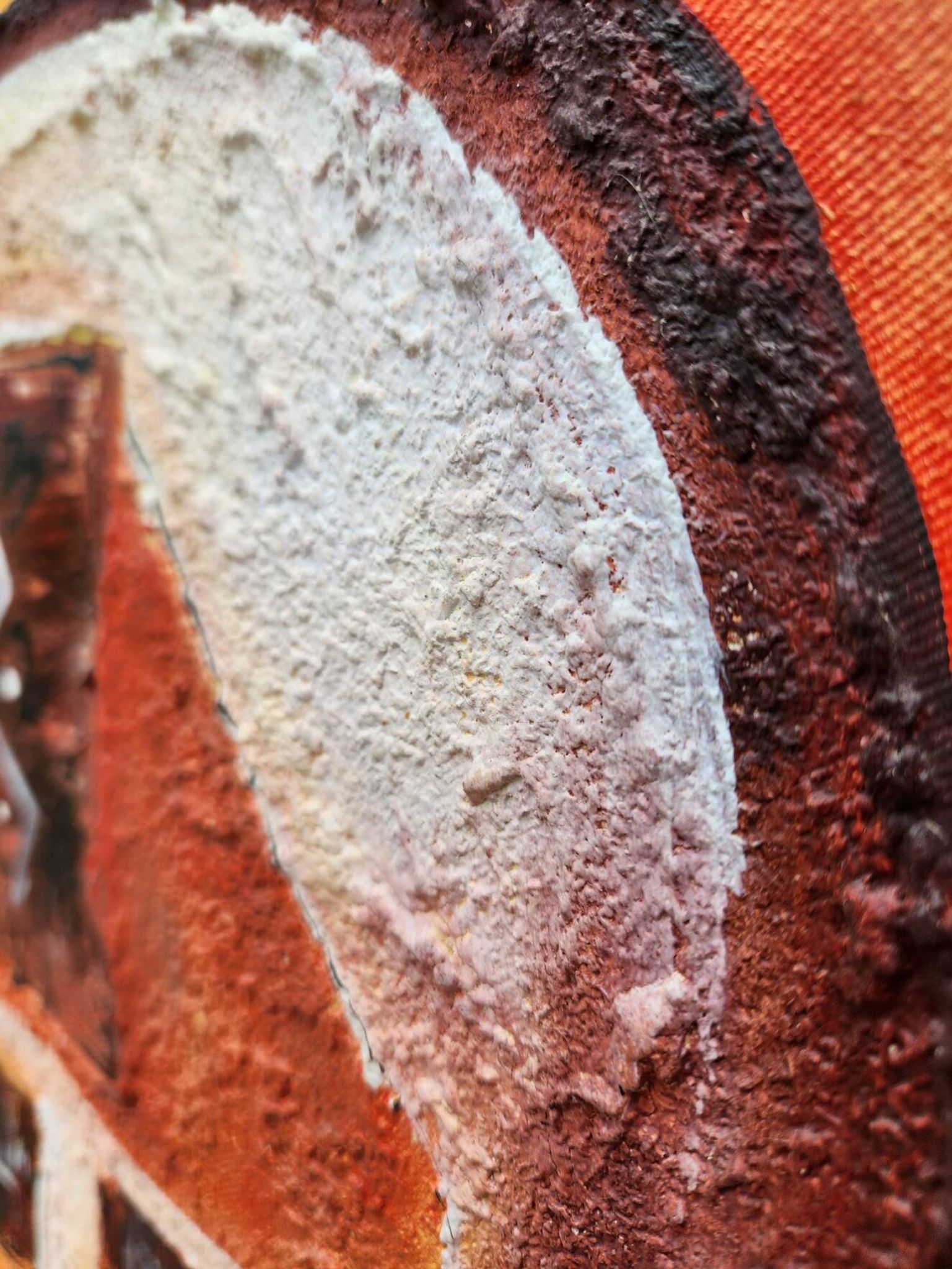 Large contemporary abstract painting signed Beyond Knowledge... the Universe