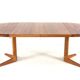 Table à manger extensible ronde 'Arden' 2x - teck - style mid-century moderne