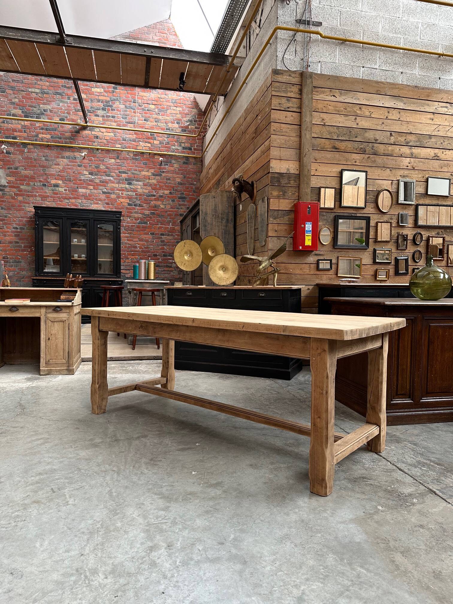 Solid oak farmhouse table