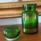 Vintage green apothecary jar