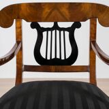 Pair of Biedermeier Armchairs, Germany, 19th Century, Walnut, French Polish
