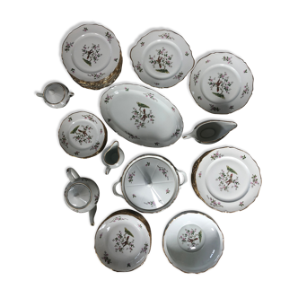 Tableware Service in Porcelain of Sologne