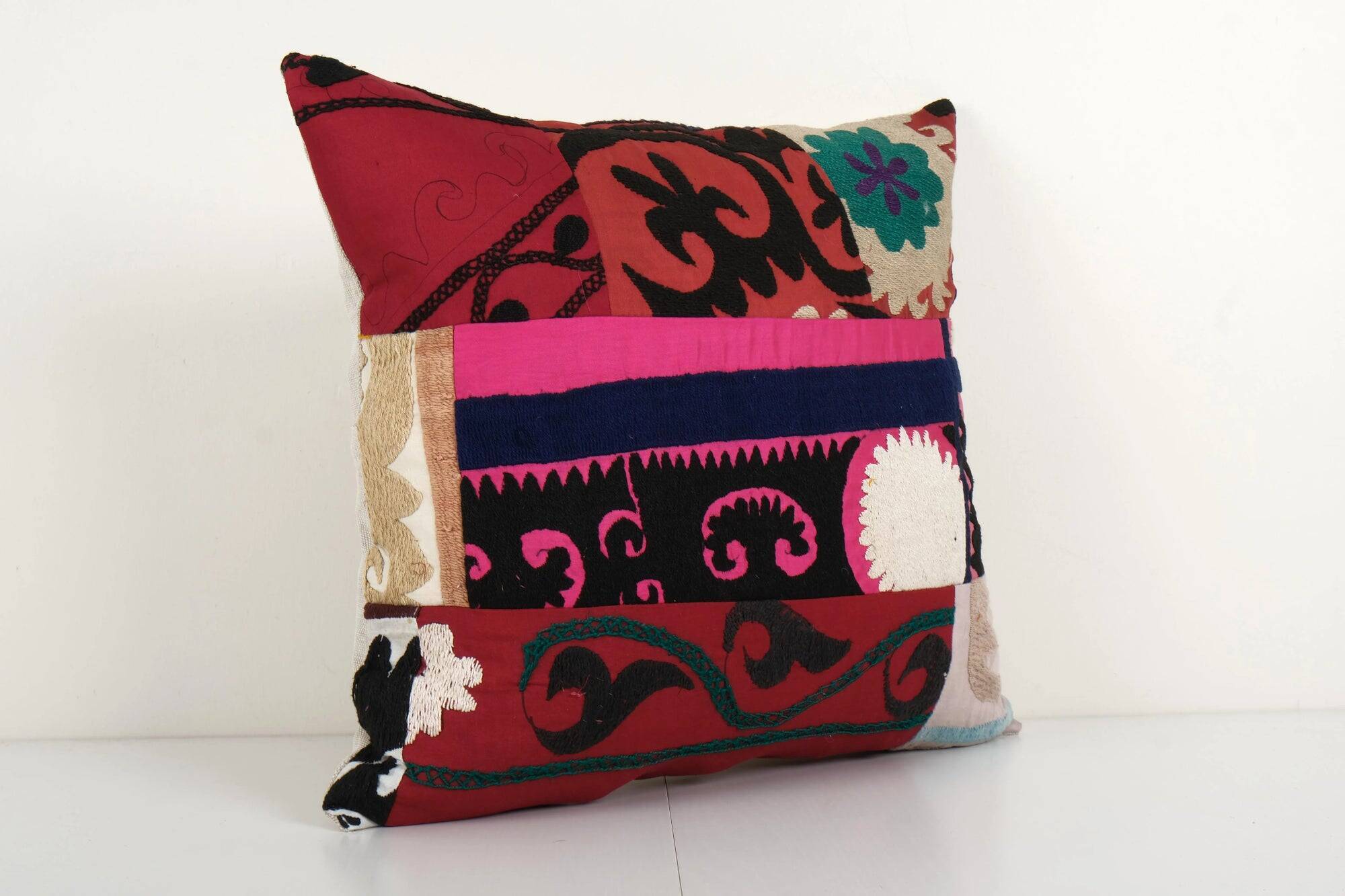 Vintage embroidered cushion cover 43x48 cm