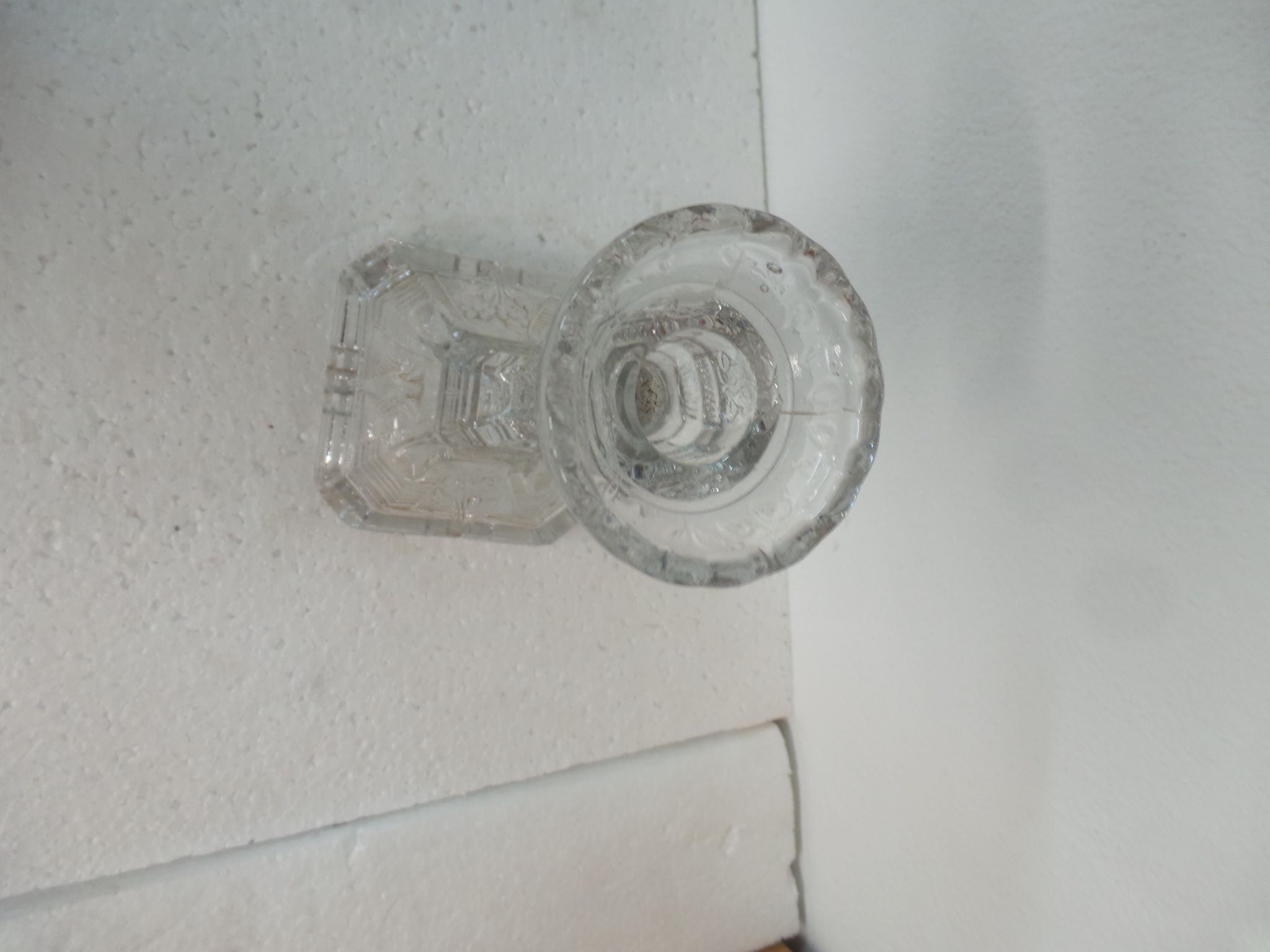 Glass candlestick candlestick