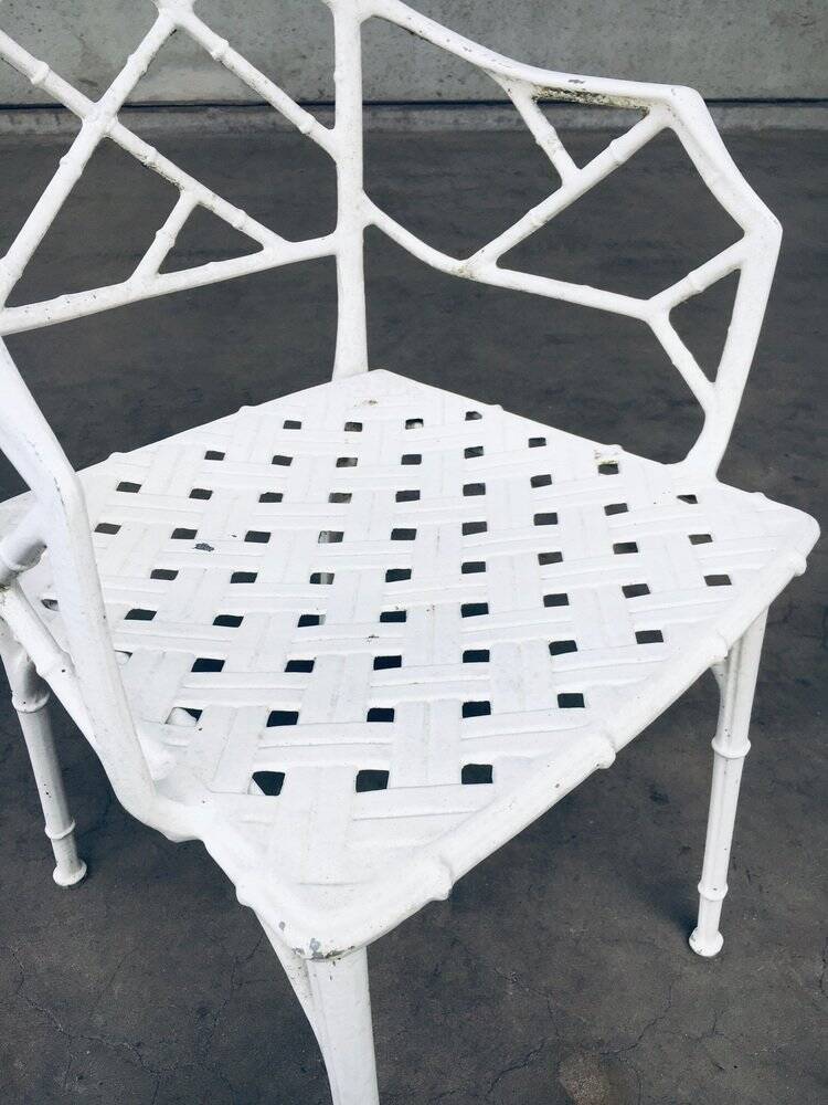 Calcutta Outdoor Armchair in Faux Bamboo by Hall Bradley for Brown Jordan, 1960s, Set of 4