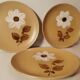 Set of 7 flat plates Moulin des loups Saint Amand vintage autumn model