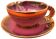1960s Ceramic Breakfast Cup / Saucer in the Vallauris Style