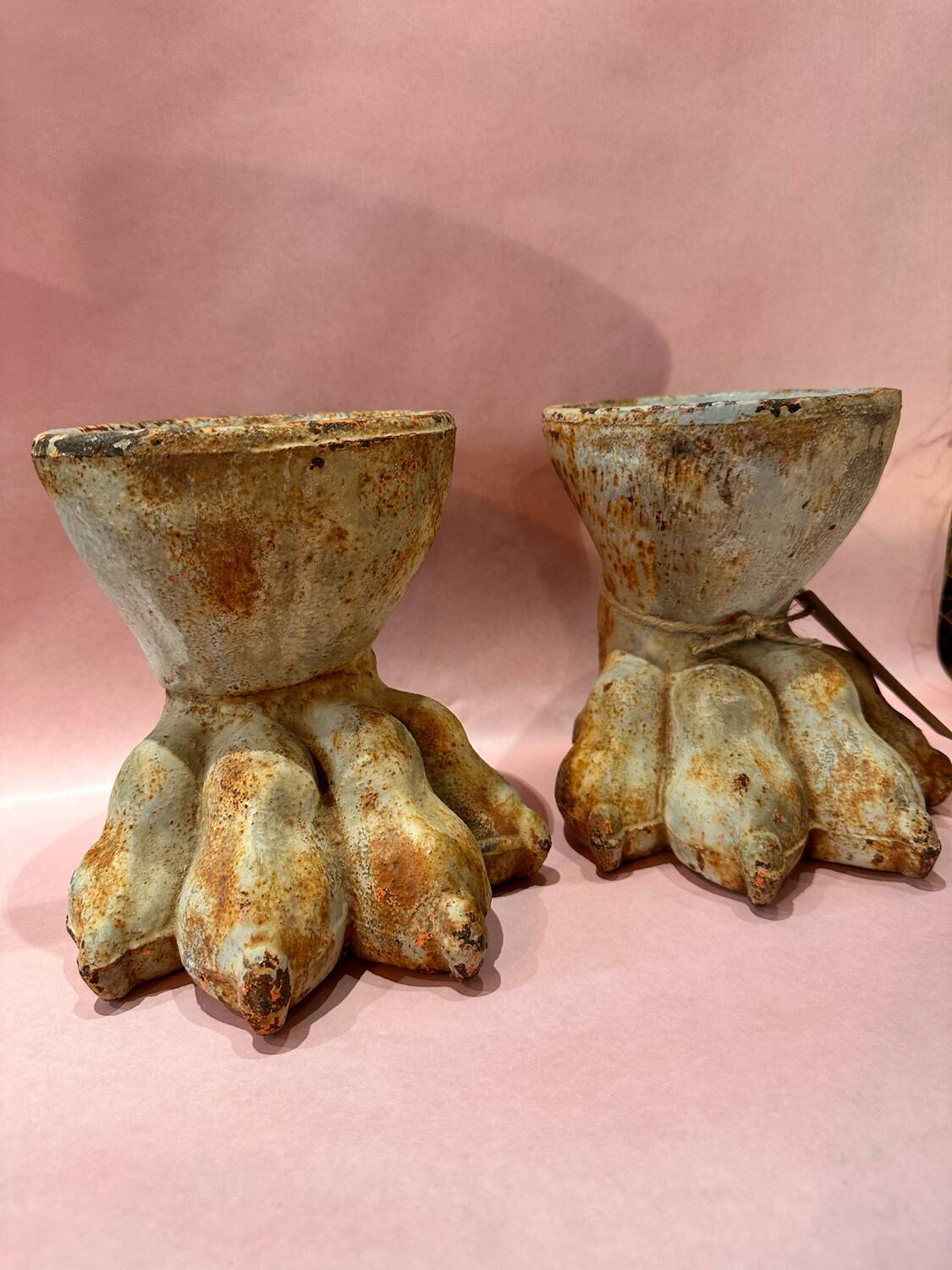 Antique Cast Iron Garden Lions Paw Feet