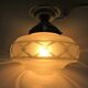 Ceiling lamp Art Deco frosted glass diamond decoration aluminum 30s