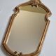 Antique gilded mirror in Louis XVI style with shell decoration 42 x 21 cm
