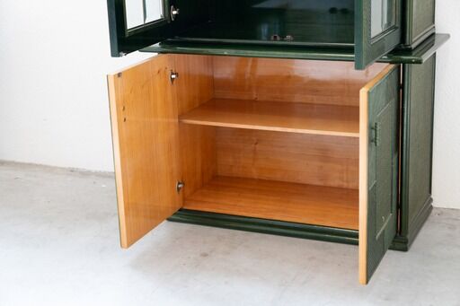 Bamboo and glass display from the 70s 80s