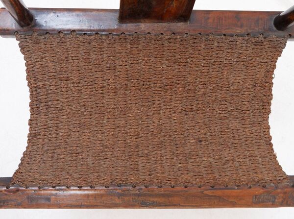 Paire de consoles chinoises en demi-lune - Table centrale et chaise pliante