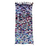Colorful Boucherouite Moroccan rug - 95 x 211 cm