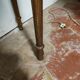Console in gilded wood and red marble from the 1920s