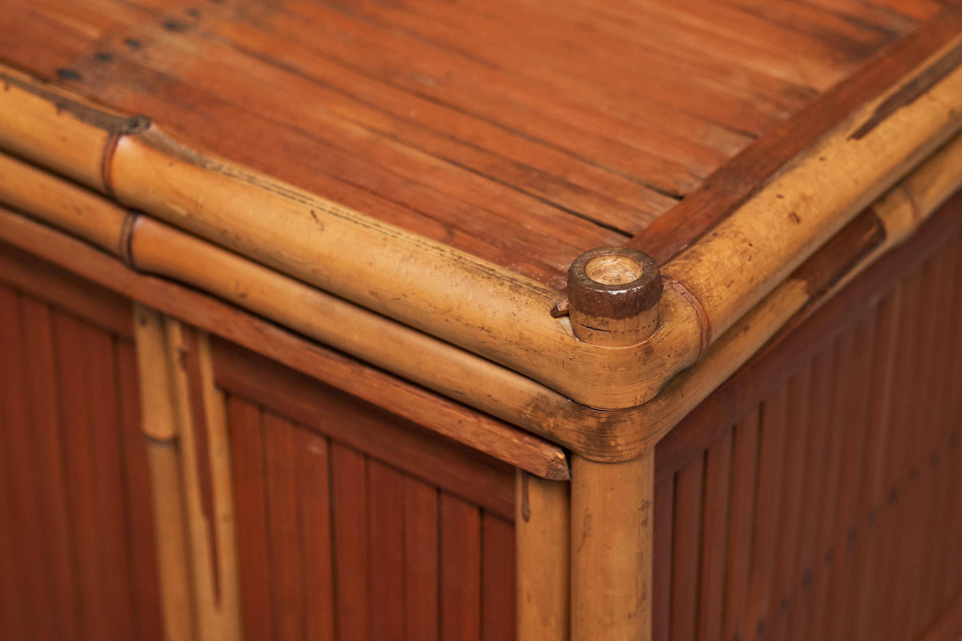 Mid-Century Bamboo Wardrobe from the 1960s