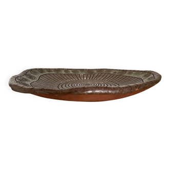 Plat de service / saladier scandinave en céramique, année 50 - 60