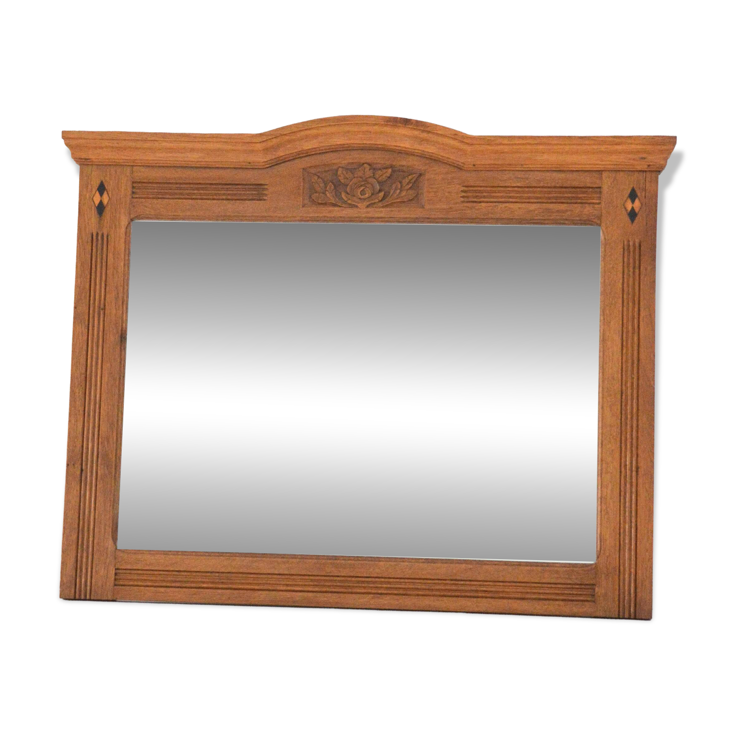 Grand miroir biseauté ancien vintage 1930