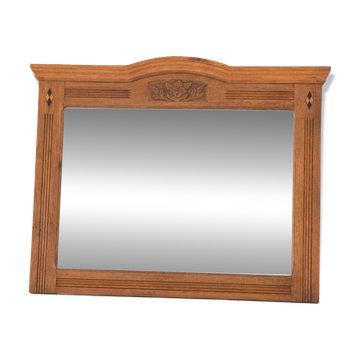 Grand miroir biseauté ancien vintage 1930