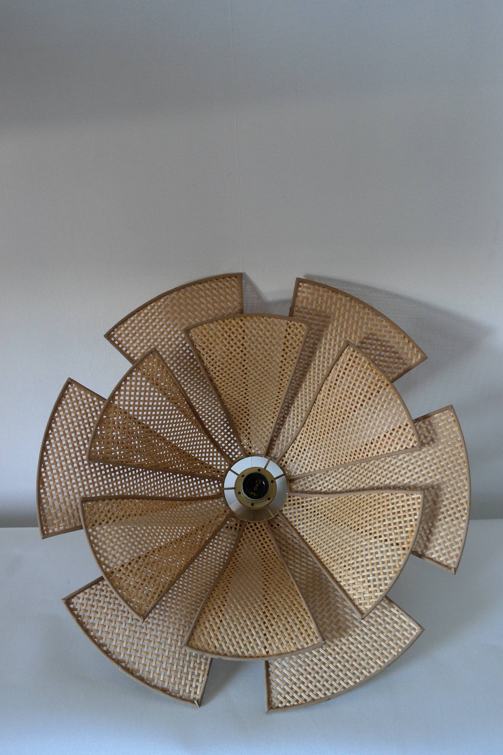 Vintage petal caning chandelier