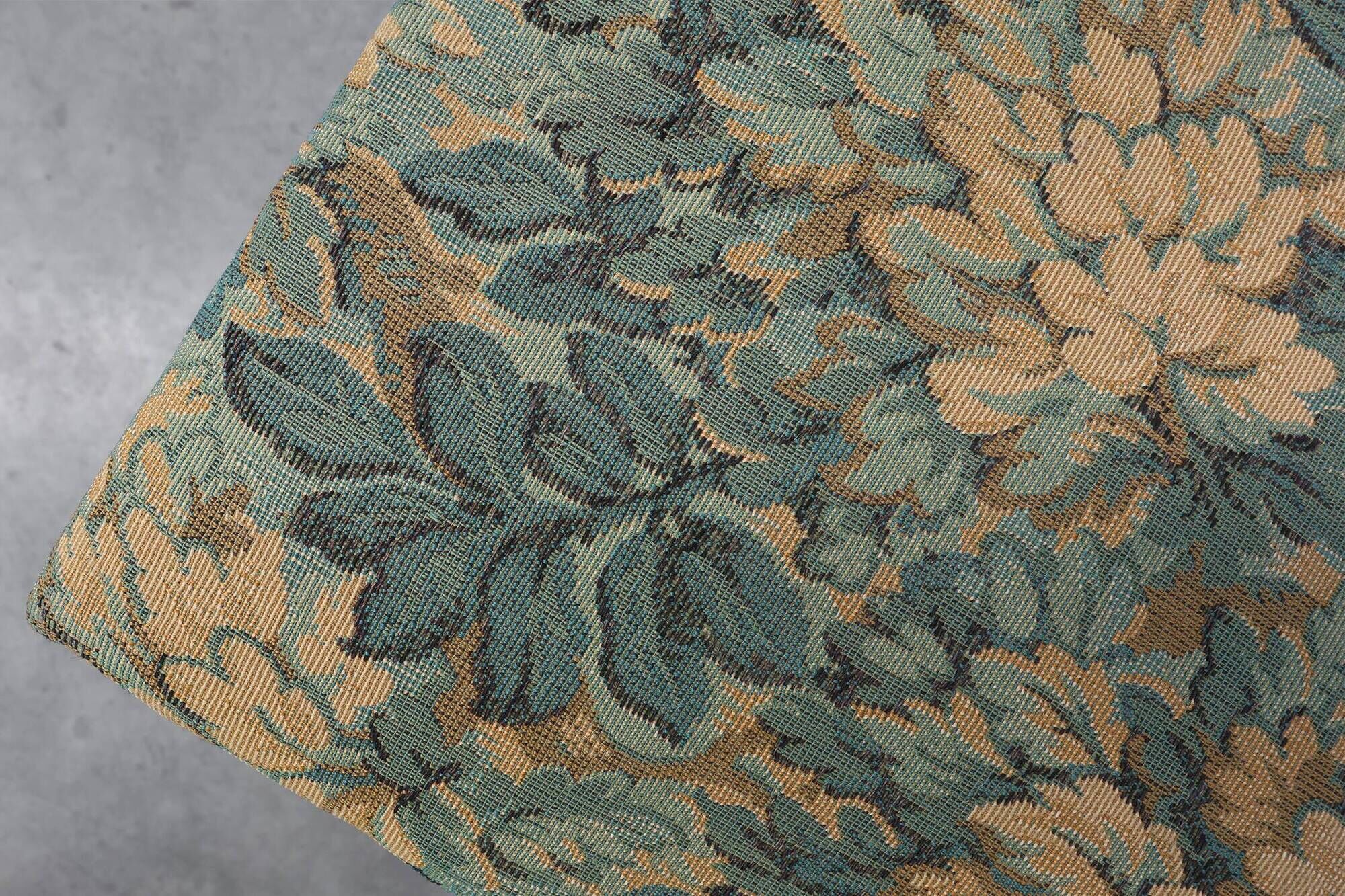 Louis XIII‑Style Walnut Stool with Floral Tapestry Seat, France, circa 1840