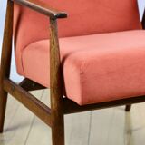 Armchair 'Lis', 1970s design by Henryk Lis orange-brick-terracotta - 2 pieces available