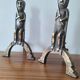 Anton Prinner paire de chenets en bronze, modèle Chaman, statuettes vi