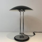 Swivel designer desk lamp in chrome and black lacquered metal
