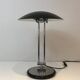 Swivel designer desk lamp in chrome and black lacquered metal