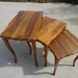 Solid walnut nesting table