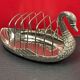 Silver metal toast holder, set of 2