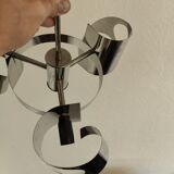 Space age chrome design chandelier suspension