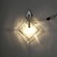 European pressed glass and metal wall light, 1970s