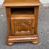 Louis XIV solid oak bedside table 1900