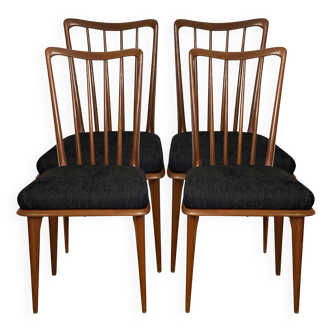 Set de 4 chaises style scandinave en teck