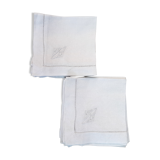 12 serviettes d'invités monogrammées "B"