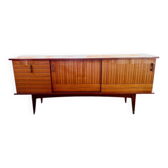 Teak veneer sideboard