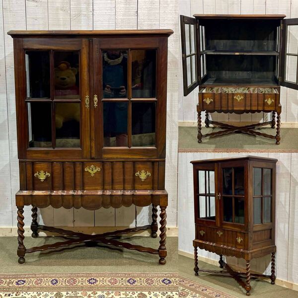 Vitrine anglaise en acajou fin XIXème