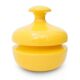 Yellow ceramic vase with lid by Enzo Bioli for Il Picchio, 1970s.