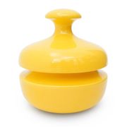 Yellow ceramic vase with lid by Enzo Bioli for Il Picchio, 1970s.