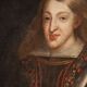 Antique Spanish portrait from the 17th century, Charles II of Spain
