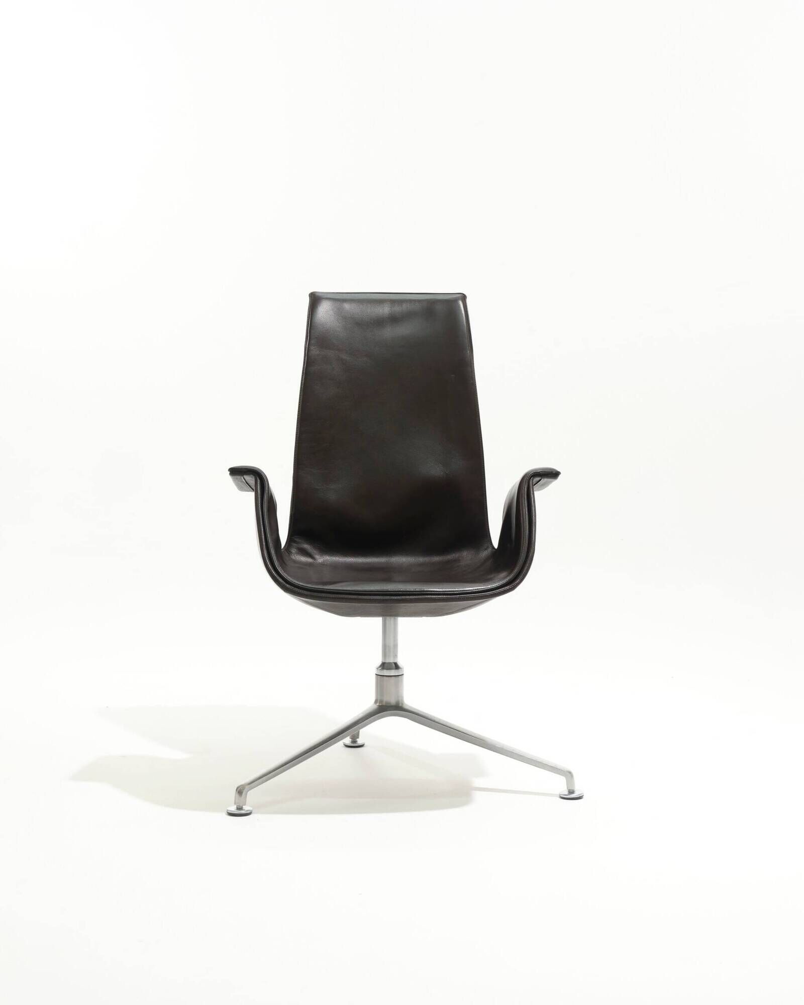 Fauteuil en cuir fk 6725, knoll, fabricius & kastholmon, 1960s
