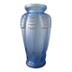 Blue Art Deco vase signed Espaivet France