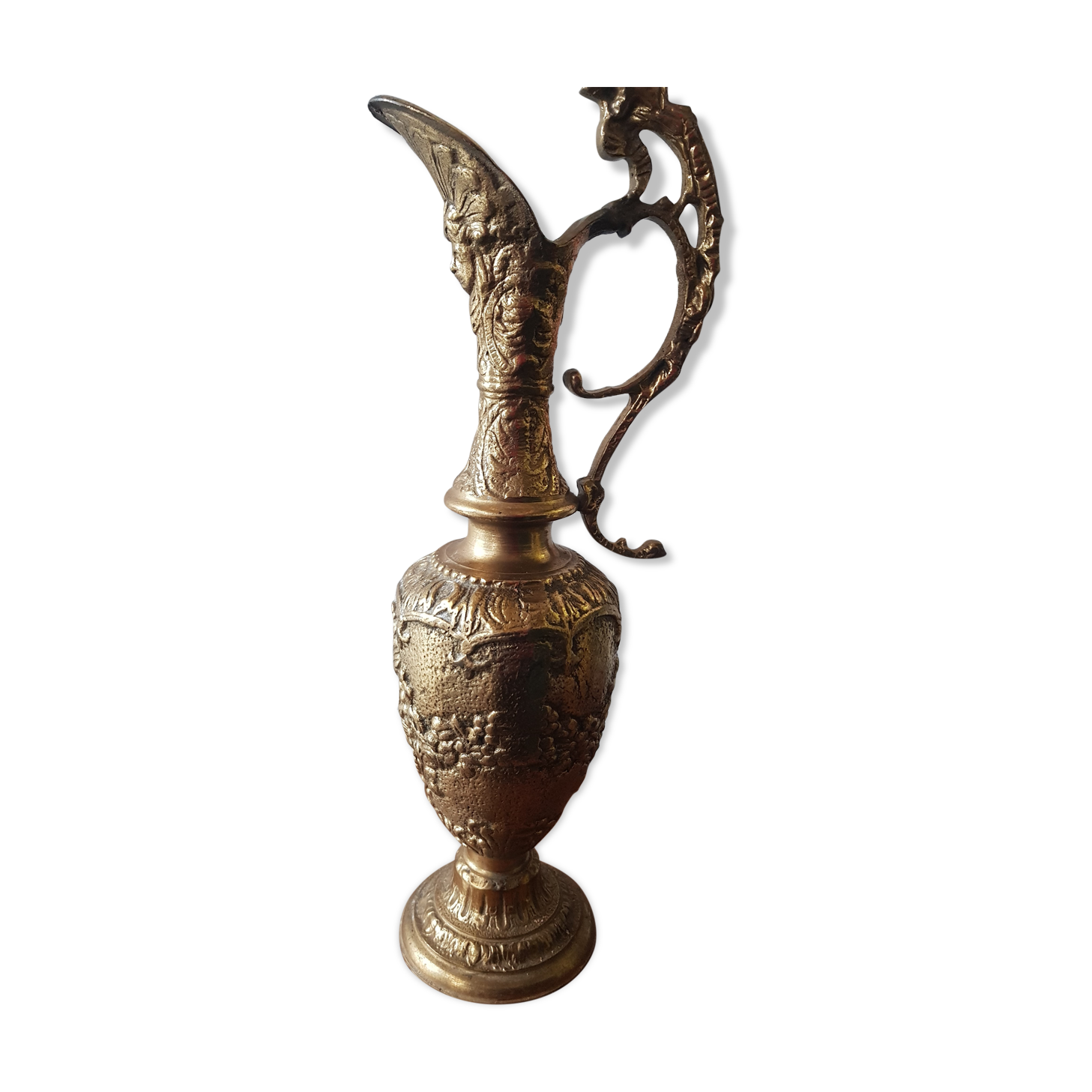 Large golden patina ewer