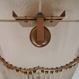 Vintage wall sconce gold metal and stamps