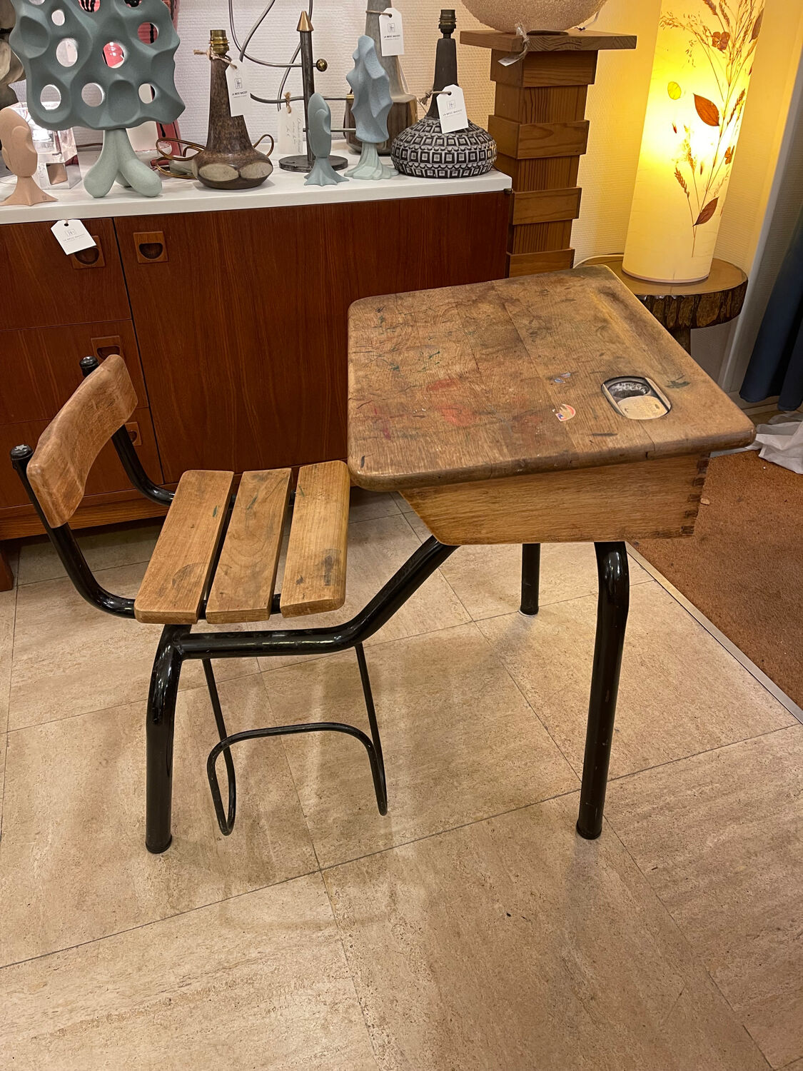 Vintage school desk – DeLagrave Paris, 1950