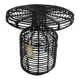 Bloomingville side table in black rattan – contemporary bohemian design