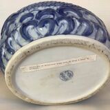 Chinese blue white fish planter